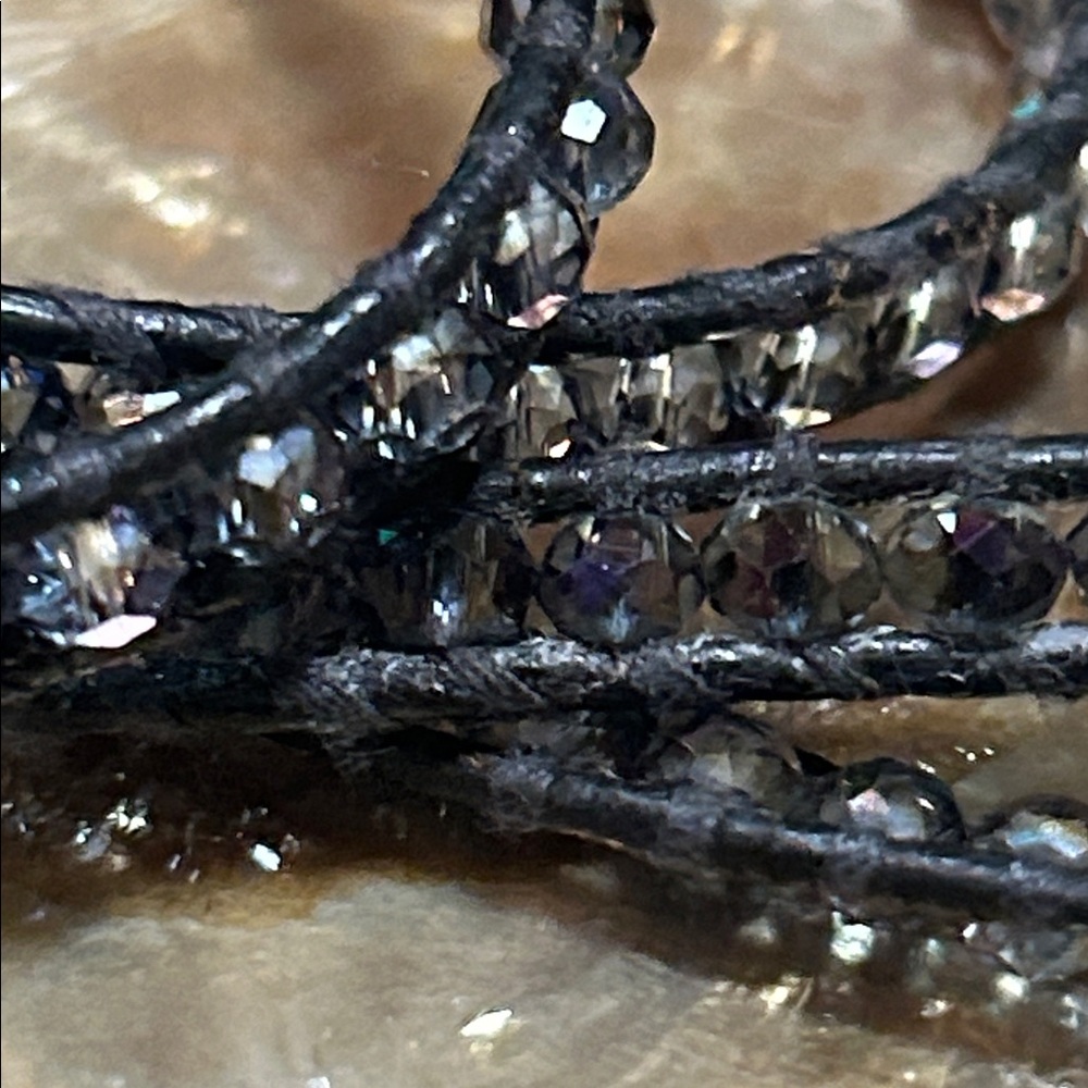 Smoky crystals Wrap Bracelet - Picture 2 of 8